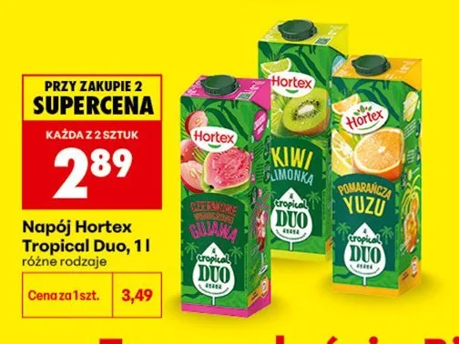 Napój Hortex Tropical Duo Pomarańcza Yuzu promocja w Biedronka