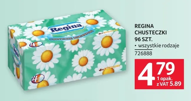 Chusteczki Regina 96 szt. promocja w Selgros