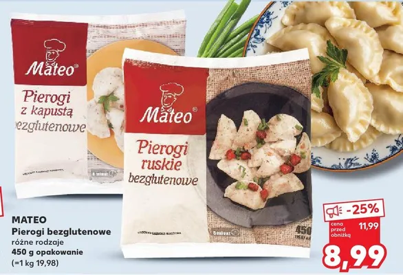 Pierogi bezglutenowe różne rodzaje z kapustą promocja w Kaufland
