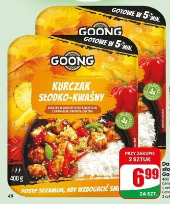 Danie kurczak słodko-kwaśny Goong promocja w Dino