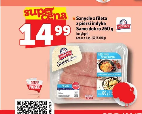 Sznycle z fileta z piersi indyka Samo dobro promocja w TOPAZ