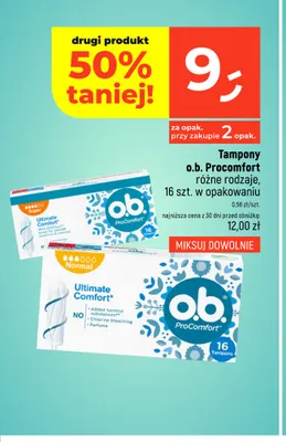 Tampony o.b. Procomfort Super promocja w Dealz