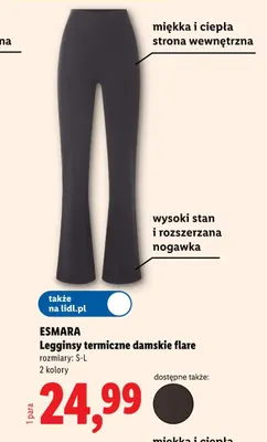 Legginsy termiczne damskie flare Esmara promocja w Lidl