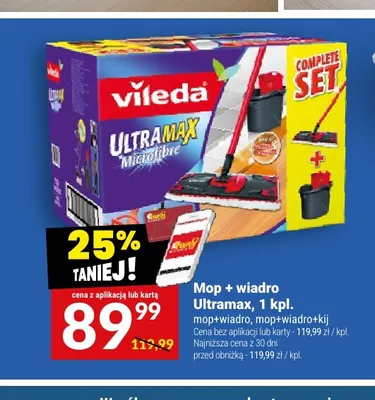 Mop + wiadro Vileda Ultramax promocja w Twój Market