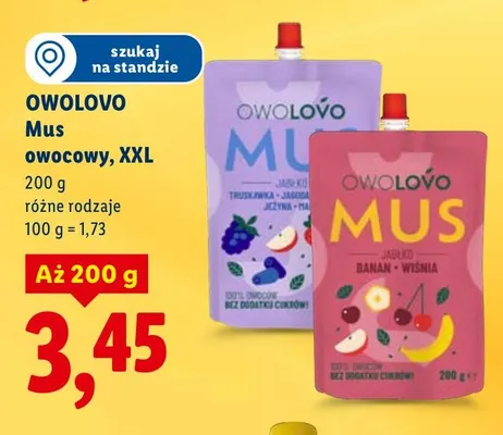 Mus owocowy, XXL różne rodzaje promocja w Lidl