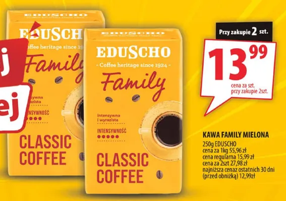 Kawa family mielona Eduscho promocja w Arhelan