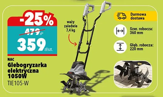 Glebogryzarka elektryczna 1050W TIE-105-W Nac promocja w Biedronka Home