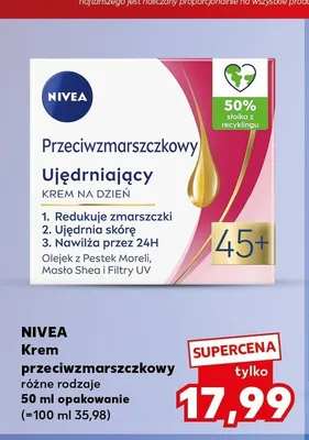 Krem przeciwzmarszczkowy ujędrniający na dzień NIVEA 45+ promocja w Kaufland