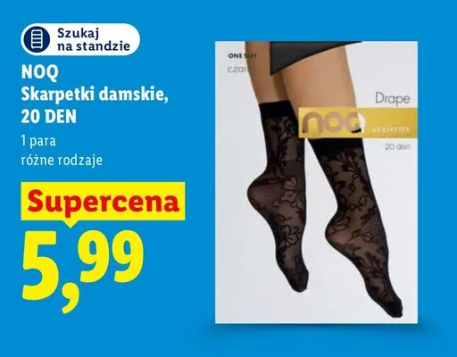 Skarpetki damskie 20 DEN NOQ promocja w Lidl
