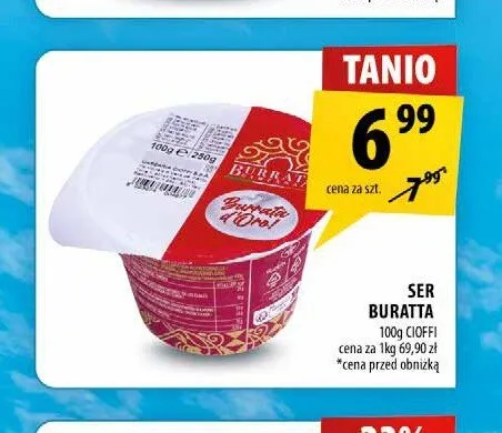 Ser Burrata Cioffi promocja w Arhelan