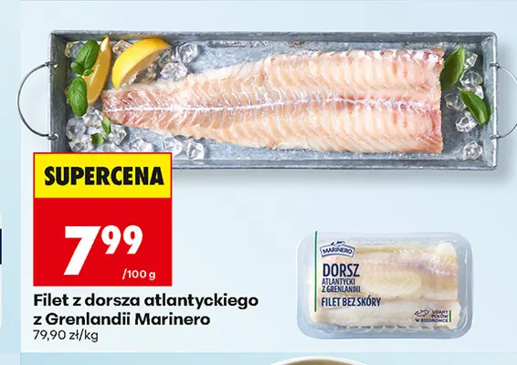 Filet z dorsza atlantyckiego z Grenlandii Marinero promocja w Biedronka