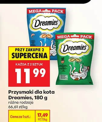 Przysmaki dla kota Dreamies Mega Pack promocja w Biedronka