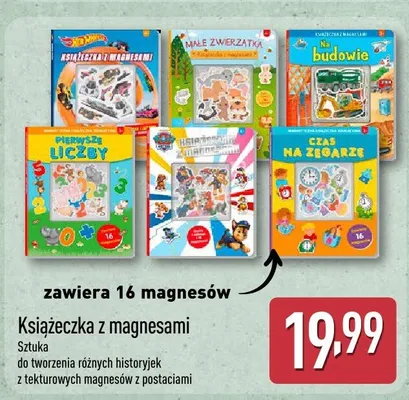Książeczka z magnesami Na budowie promocja w Aldi
