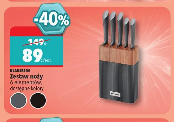 Zestaw noży Klausberg promocja w Biedronka