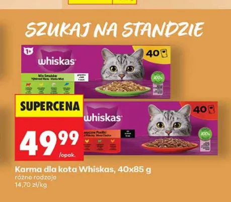 Karma dla kota Whiskas 40-pak promocja w Biedronka