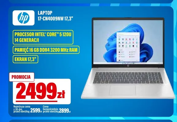 Laptop Hp 17-CN4009NW 17,3" promocja w RTV EURO AGD