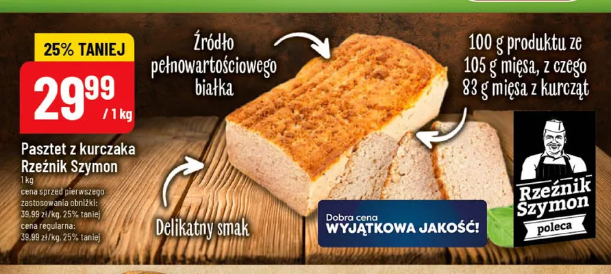 Pasztet z kurczaka Rzeźnik Szymon promocja w POLOmarket