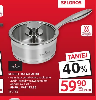 Rondel 16 cm Caldo Zwieger promocja w Selgros
