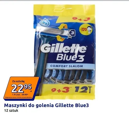 Maszynki do golenia Gillette Blue3 12-pak promocja w Action