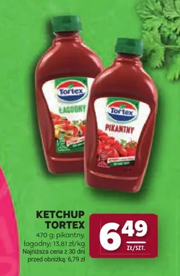 Ketchup łagodny Tortex promocja w Stokrotka