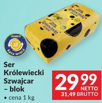 Ser Królewiecki Szwajcar - blok promocja w Makro