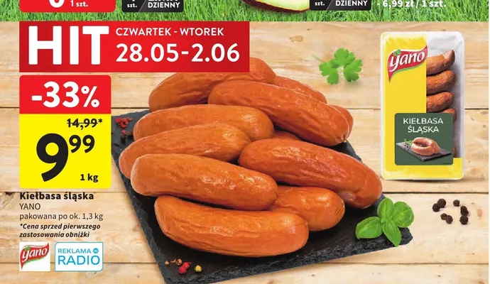 Kiełbasa śląska YANO promocja w Intermarche