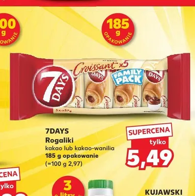 Rogaliki z nadzieniem o smaku kakaowym 7Days promocja w Kaufland