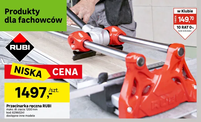 Przecinarka ręczna Rubi promocja w Leroy Merlin