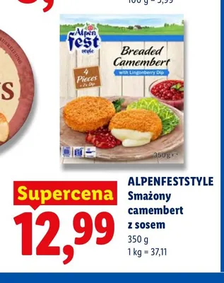 Smażony camembert z sosem Alpenfest Style promocja w Lidl