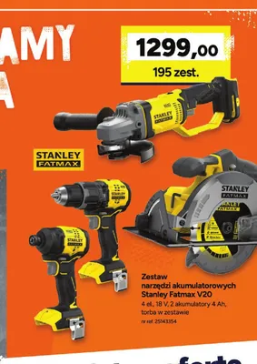 Zestaw narzędzi akumulatorowych Stanley Fatmax V20 promocja w Bricoman