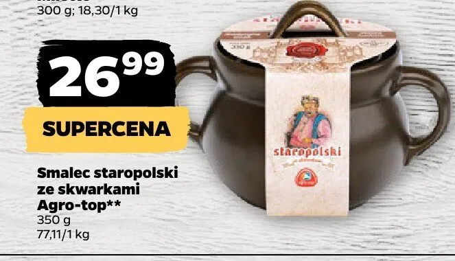 Smalec staropolski ze skwarkami 350 g promocja w Netto