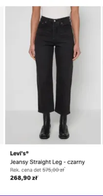 Jeansy Straight Leg Levi's czarny promocja w Lounge by Zalando