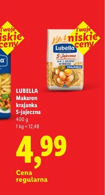 Makaron krajanka 5-jajeczna Lubella promocja w Lidl