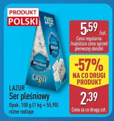 Ser pleśniowy Lazur Turkusowy promocja w Aldi