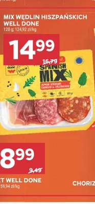 Mix wędlin hiszpańskich Well Done promocja w Stokrotka