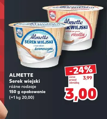 Serek wiejski z twarożkiem kremowym Almette promocja w Kaufland
