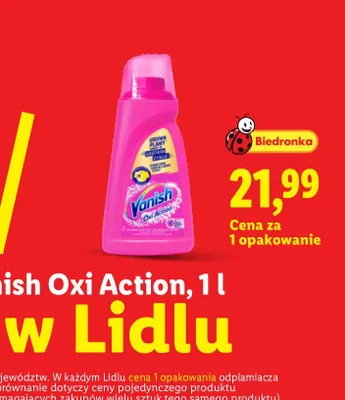 Odplamiacz Vanish Oxi Action promocja w Lidl