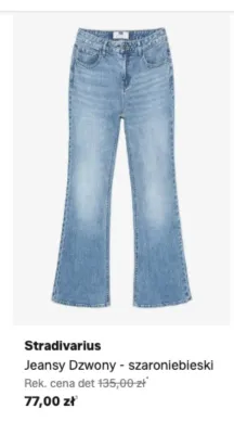 Jeansy dzwony Stradivarius szaroniebieski promocja w Lounge by Zalando