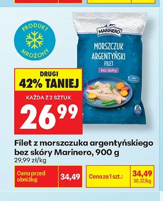 Filet z morszczuka argentyńskiego bez skóry Marinero promocja w Biedronka