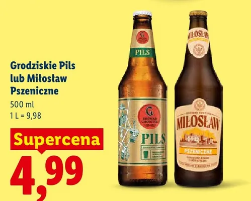 Piwo Miłosław Pszeniczne promocja w Lidl