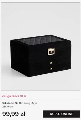 Szkatułka na biżuterię Maya 23x18cm promocja w home&you