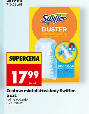 Zestaw miotełki+wkłady Swiffer promocja w Biedronka