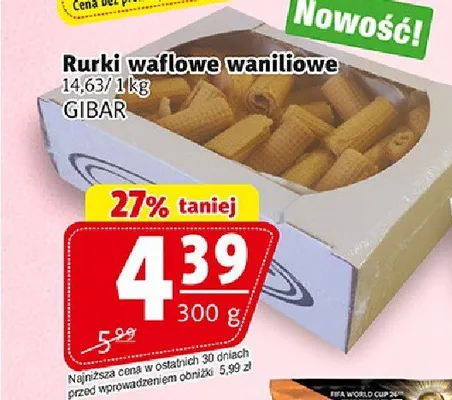 Rurki waflowe waniliowe Hello promocja w Prim Market