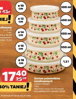 Zestaw pojemników na żywnośc promocja w Netto