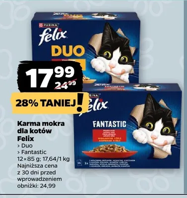 Karma mokra dla kotów Duo promocja w Netto