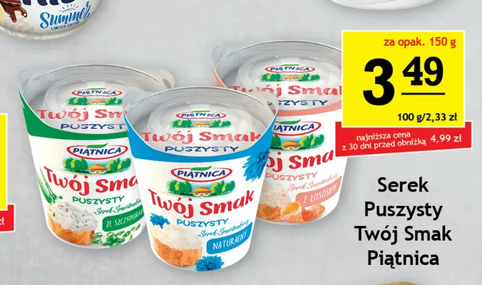Serek puszysty Twój Smak ze szczypiorkiem Piątnica promocja w Gram Market