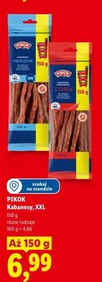 Kabanosy wieprzowe Pikok XXL promocja w Lidl