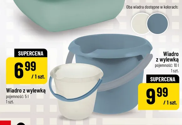 Wiadro z wylewką 10l promocja w POLOmarket