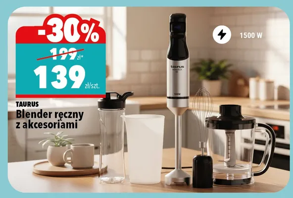 Blender ręczny z akcesoriami promocja w Biedronka Home