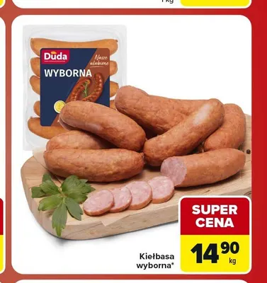 Kiełbasa wyborna Duda promocja w Carrefour Market